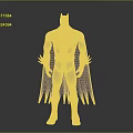 Batman Costume Design With Gray Suit Black Cape And Bat Symbol