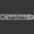 Red and White Liquefied Gas Carrier Ship With Storage Tanks And Upper Deck Structure