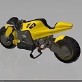 Yellow Modern Motorcycle With Sleek Design Black Seat And Metallic Accents