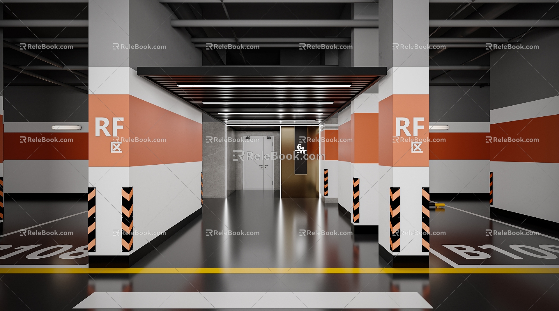 underground garage 3d model