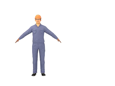 Realistic workers maintenance master electrician overalls workwear migrant workers gray overalls foreman construction workers oil workers 20181503 3d model