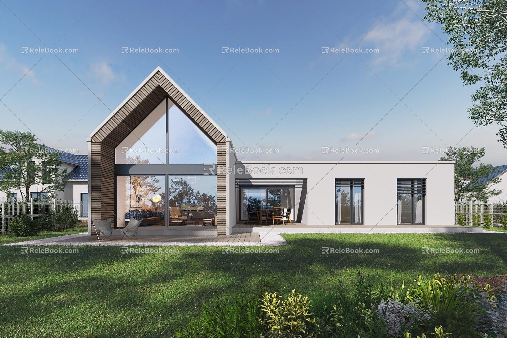 Modern single-family villa homestay building self-built house 3d model