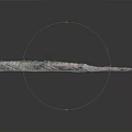 Detailed 3D Topographic Terrain Model With Mountain Range And Valley Structure
