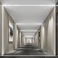 Modern Aisle Corridor 3d model