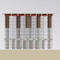 Construction Site With Scaffolding Support Columns And Concrete Floor Slab 3d model