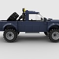 LEGO toy blocks pickup truck jeep buggy 3d model