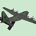 Military Transport Aircraft Weapon With Twin Propellers And Aerodynamic Fuselage Design