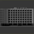 Aerial Planning of Modern Multi Storey Building Model Featuring Neatly Arranged Windows on Grey Base
