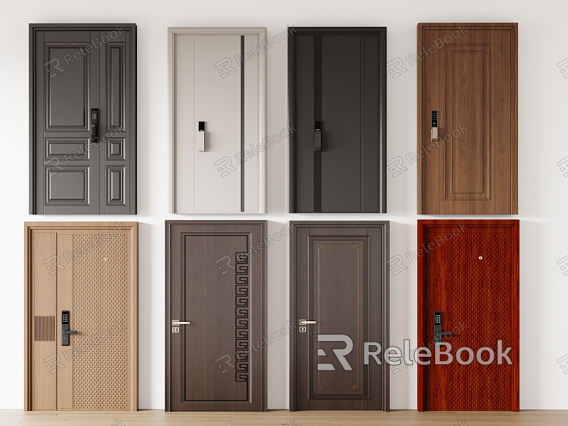 Modern door combination security door single door model