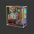 Modern host computer game computer lights computer 3d model