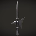 Retro halberd lance cold weapon 3d model
