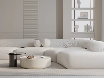 Modern three-seat sofa 3d model