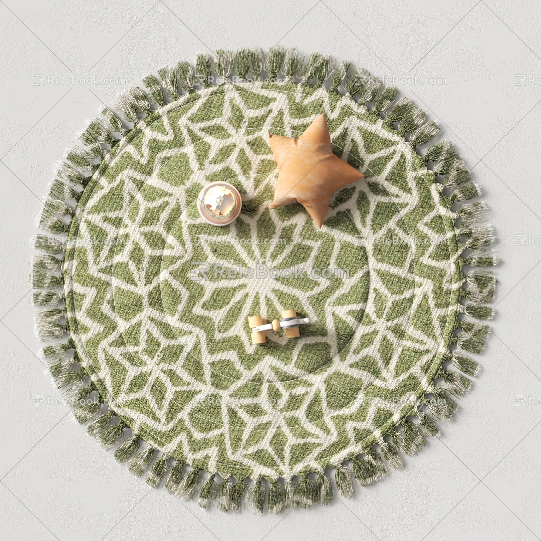 Round carpet 3d model