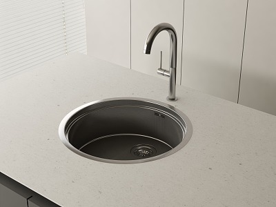 Basin West Kitchen Sink Wash Sink 3d model