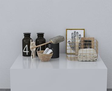 Modern toiletries cosmetics 3d model