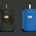 Green and Blue Industrial Electric Motors with Front Grilles and Metal Housings