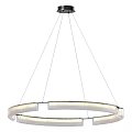 Modern Circular Chandelier with Sleek Metal Frame and LED Lighting Design