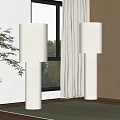 Modern Floor Lamp Tubular Floor Lamp Fabric Floor Lamp Paper Lamp Decorative Lamp 3d model
