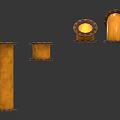 Yellow Industrial Pipe Fittings Including Straight Elbow and Flanged Components for Mechanical Use