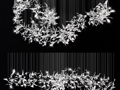 Elegant Crystal Chandelier with Sparkling Modern Design for Luxurious Interior Lighting 3d model