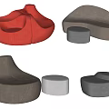 Upholstered Bean Bag Chairs In Modern Design With Various Colors And Shapes