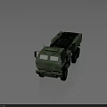 Military Green Camouflage Armored Truck With Heavy Duty Transport Design And Multiple Wheels