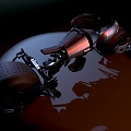 Futuristic Metallic Silver Motorcycle With Streamlined Frame Sleek Bodywork And Black Wheels