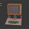 Classic Vintage Computer With CRT Monitor Keyboard And Retro Design Features