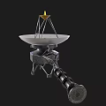 Space Exploration Craft Featuring Large Dish Antenna Support Structure And Mechanical Arm
