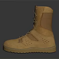 Brown Suede Lace Up Boots With Perforated Details And Durable Sole