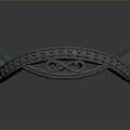 Gray Fashion Bracelet With Decorative Pattern Dotted Texture And Hollow Details