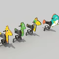 Cute Animal Shaped Playground Equipment with Colorful Designs for Children's Outdoor Fun Activities