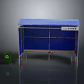 KYPAIR Blue Metal Frame Shelter With Work Area And Trash Bin