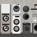 Modern washing machine washing machine combination 3d model