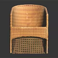 Modern Wicker Outdoor Chair With Armrest And Natural Color Design