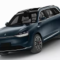 Dark Blue Modern SUV With Panoramic Sunroof 3d model