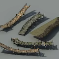 Rustic Wooden Bridges With Curved Straight And Railed Designs For Landscaping