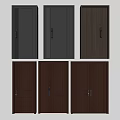 Stylish Security Doors With Single And Double Panel Designs In Multiple Colors 3d model