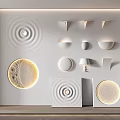 Modern Wall Lamp Designs With Circular Patterns And Illuminated Surfaces 3d model
