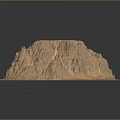 Rough Textured Reddish Brown Mountain Landscape On Arid Desert Ground 3d model