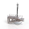 Sturdy Industrial Equipment Platform With Tower Railing And Metal Support Structure