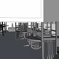 Three Story Building Design With Ground Floor Storefront Awnings Windows And Tree