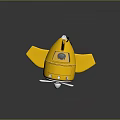 Cute Yellow Aerospace Toy Plane with Propeller and Cockpit for Space Exploration Fun