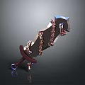 Angular Blade Sword With Wrapped Chains Dark Hilt And Metallic Sheen On Dark Background