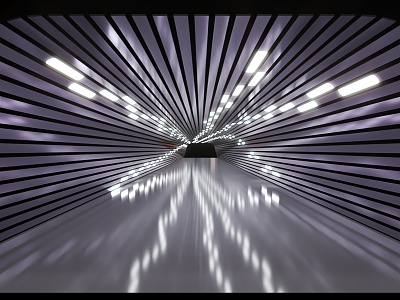 Modern Tunnel Light Strip 3d model