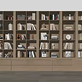 Bookcase Bookshelf Ornaments Book Decorative Cabinet 3d model