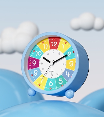 Color alarm clock children's alarm clock 3d model