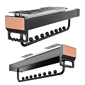 Black And Copper Heat Sink Units With Cooling Structure And Heat Dissipation Holes