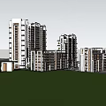 Modern High Rise Residential Buildings Featuring Green Lawns Park And People Walking In Serene Surroundings