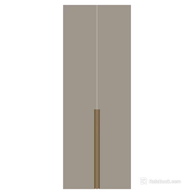 Modern Brown Vertical Decorative Pendant With Sleek Design On Gray Background 3d model 